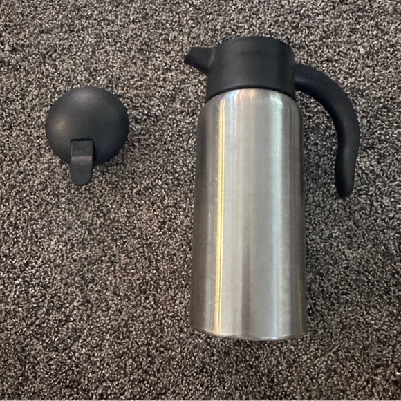 Stainless Steel Thermal Coffee Carafe, 1 Liter Cap. Kitchen Black Handle and Lid - Picture 1 of 9
